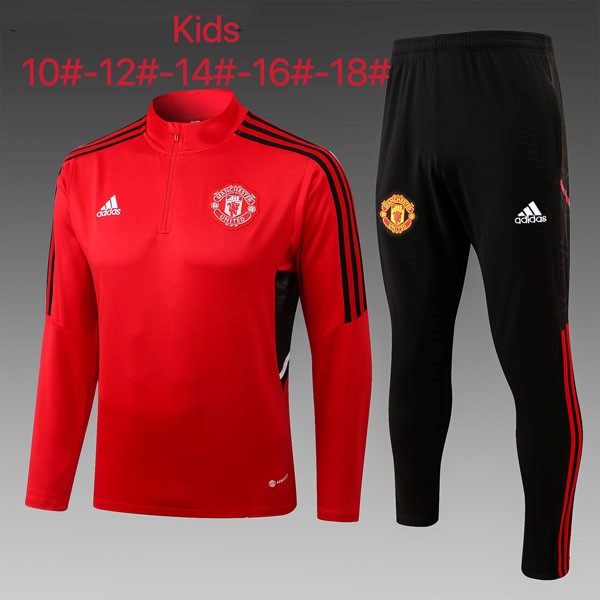 Niños Sudadera De Training Manchester United 2023 Rojo Negro